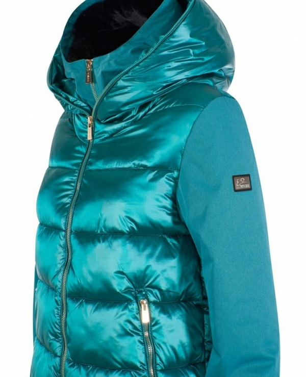 ABRIGO ACOLCHADO MUJER, CUELLO LARGO Y ALTO - 17005