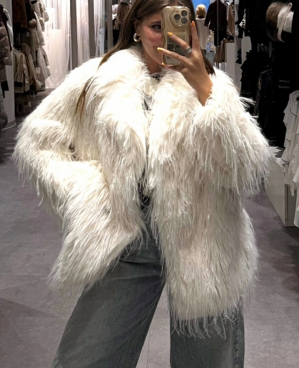 Abrigo de piel sinttica  - 20833