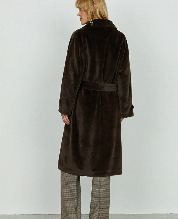 Abrigo de piel sinttica CHAMLET, clido y envolvente, con mangas RELISH - 20588