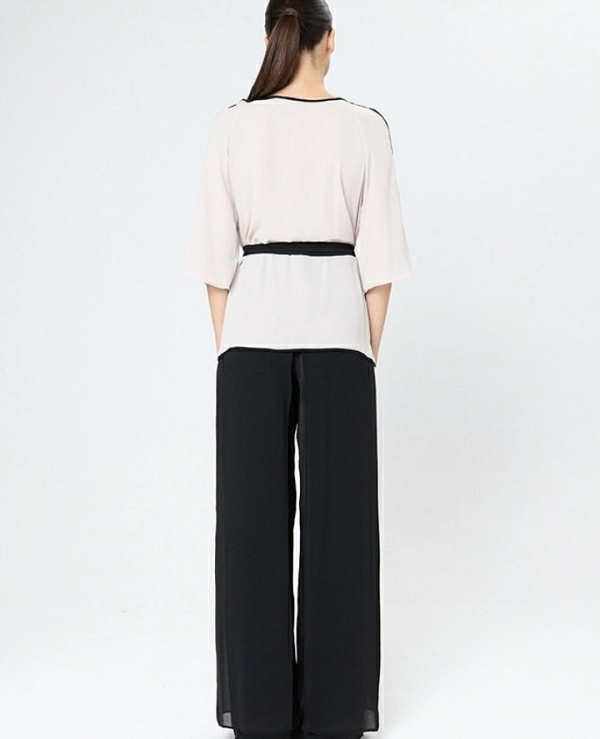 BLUSA BLANCA CON VIVOS BLANCOS - 19397