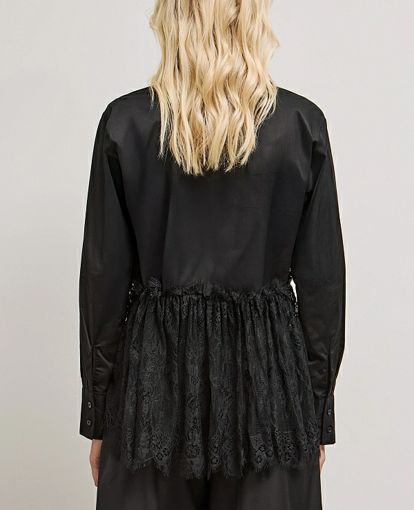 BLUSA DE BSB EN DOS TEJIDOS MODELO 054-216022 - 20347