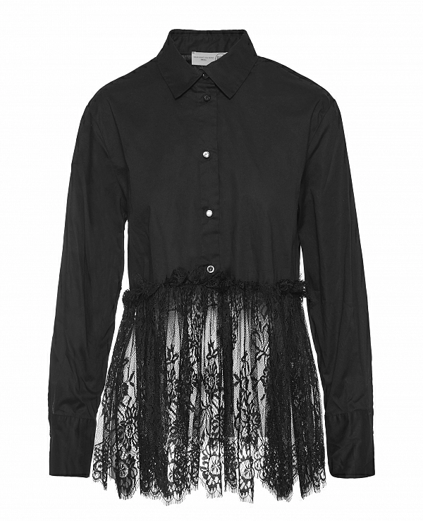 BLUSA DE BSB EN DOS TEJIDOS MODELO 054-216022 - 20348