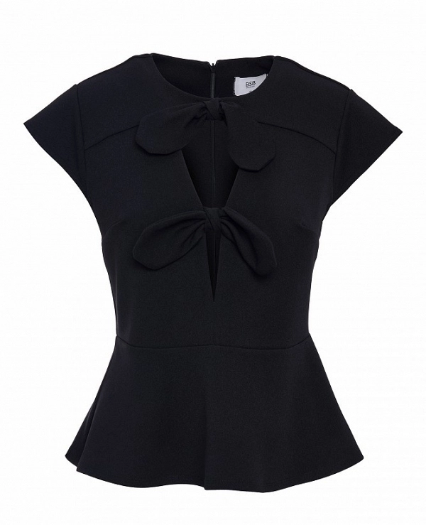 Blusa de crep� con lazos DE BSB 0156-0110062 - 22477
