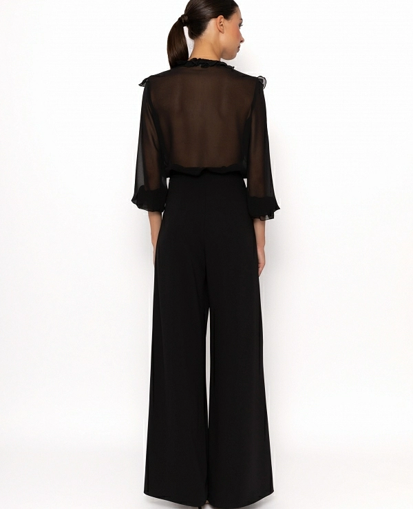 BLUSA DE GASA TRANSPARIENTE QUE LLEVA FORRO - 21554