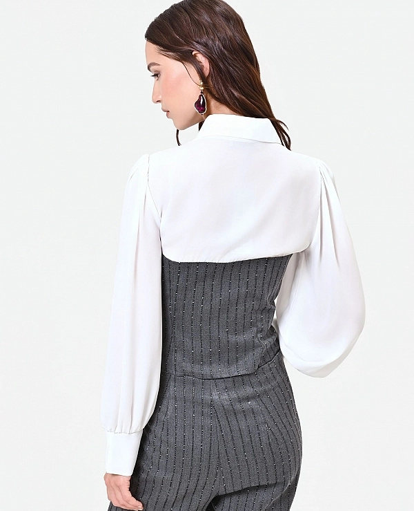 BLUSA GRIS CON BUSTIER DE RAYA DIPLOM�TICA  de riNASCIMENTO CFC0020448002B241 - 22268