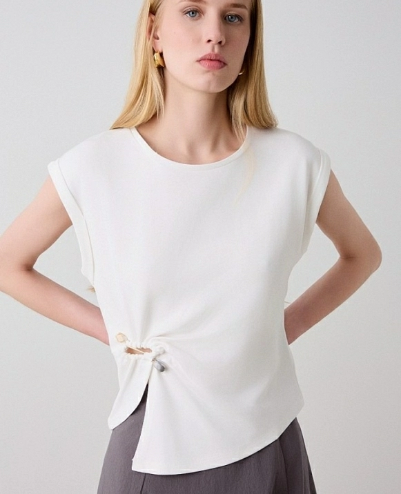 Blusa manga corta aro decorativo DE BSB MODELO 053-210076