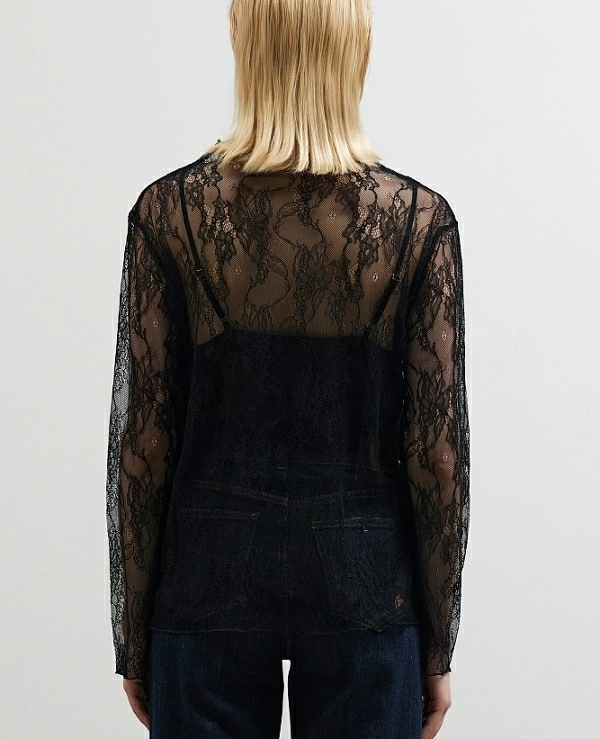 Blusa transparente con encaje DE BSB MODELO 054-210065 - 20005