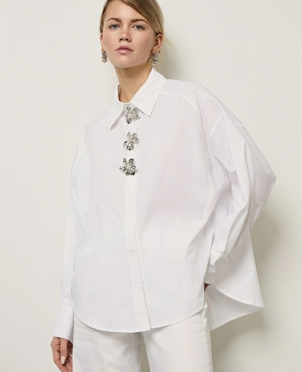 Camisa con botones decorativos de BSB : 055-216008- - 21192