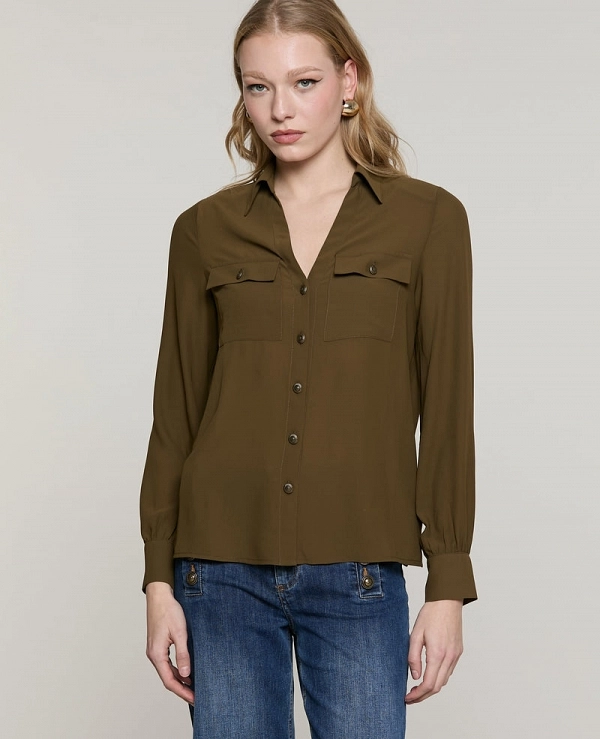 Camisa con cuello en V, bolsillos y botones de MOLINAX DE RELISH - 22151