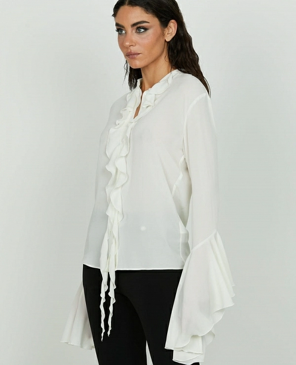 Camisa de manga larga con volantes FALESIA - 20572