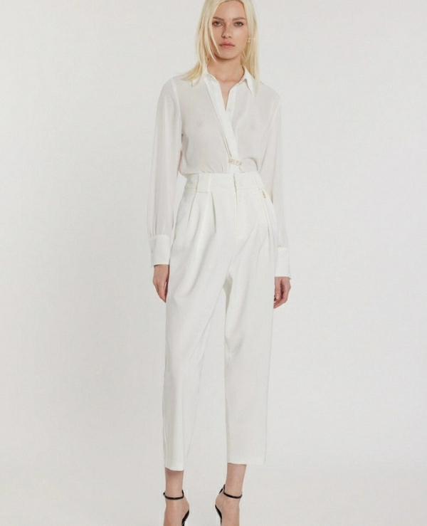 Camisa Laza con mangas y pliegues