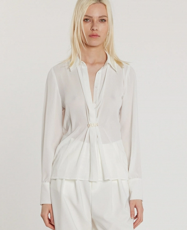 Camisa Laza con mangas y pliegues - 21701