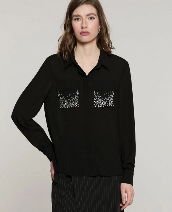 Camisa LIZZIE de manga larga con bolsillos DE RELISH