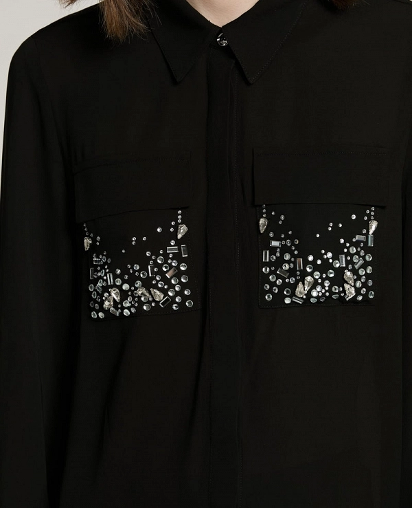 Camisa LIZZIE de manga larga con bolsillos DE RELISH - 22200