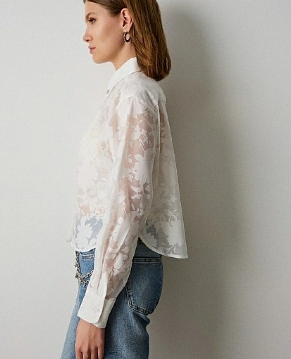 Camisa semi-trasparente flores DE BSB MODELO 053-212030