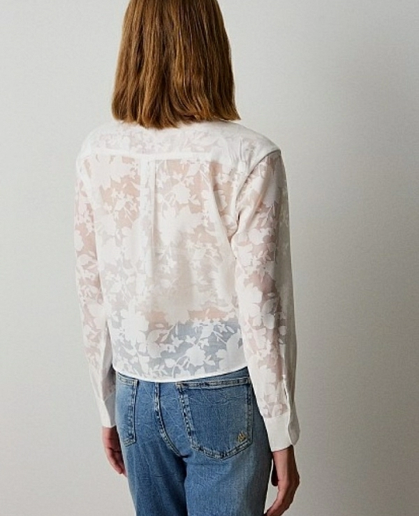Camisa semi-trasparente flores DE BSB MODELO 053-212030