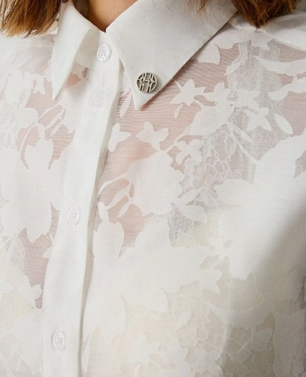 Camisa semi-trasparente flores DE BSB MODELO 053-212030