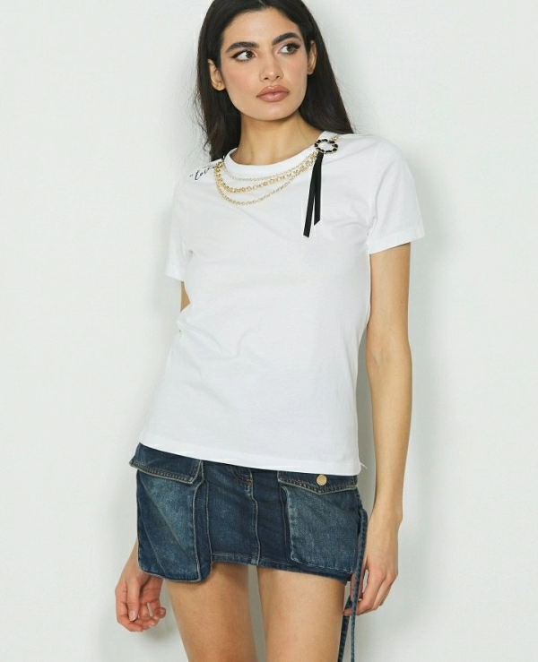 Camiseta ANNACHIARA collar ms lazo - 18376