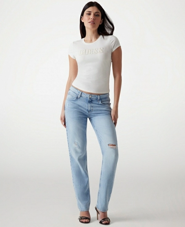 CAMISETA BASICA CON LOGO DE GUESS W5GI42J1314