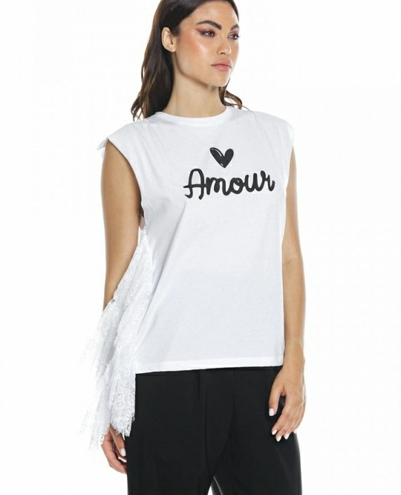 CAMISETA BLANCA RELISH MODELO AMMOR