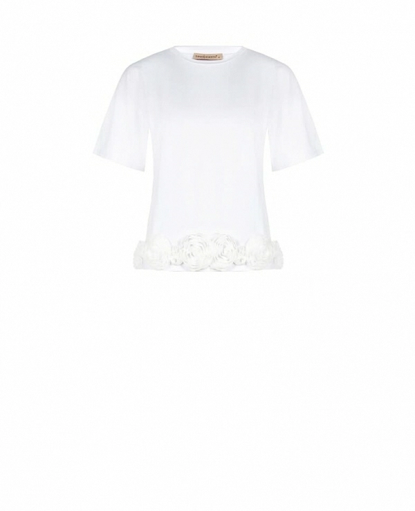 CAMISETA CON BAJO DE ROSAS  - 21348