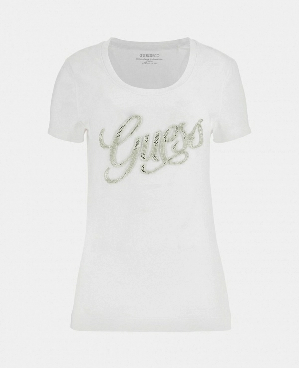 Camiseta con logotipo frontal con strass DE GUESS W4GI30J1314