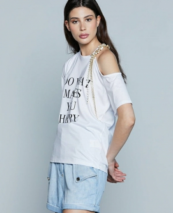 Camiseta COSLADA M/M con abertura en el hombro DE RELISH