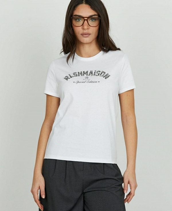 Camiseta DE RELISH REELS de media manga con estampado, mltiples piedras  - 20426