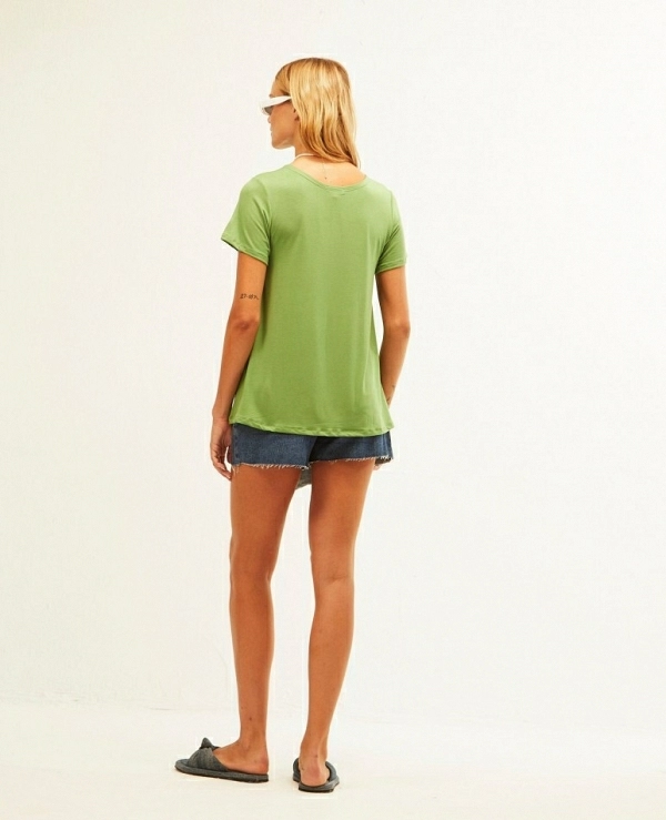 Camiseta Easy Manga Corta Verde Oliva