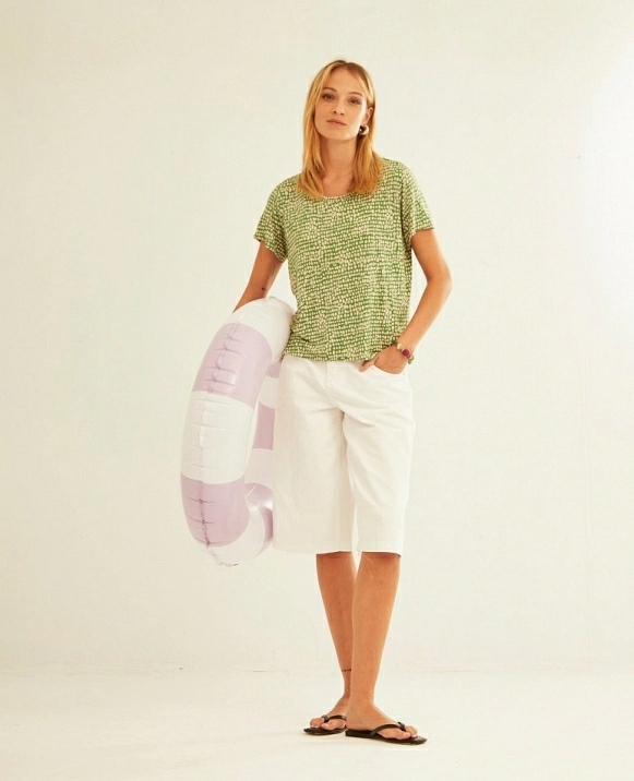 Camiseta Easy Verde y Blanca
