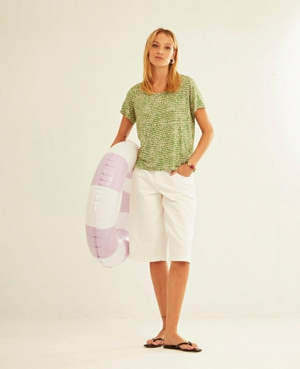 Camiseta Easy Verde y Blanca