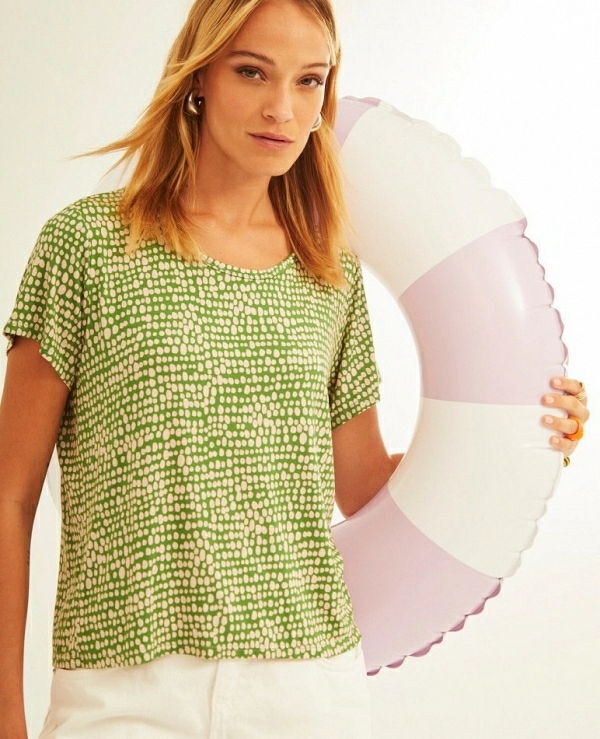 Camiseta Easy Verde y Blanca