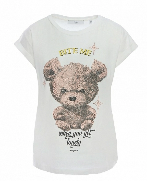 Camiseta estampado strass DE BSB MODELO  055-210033-04 - 21165