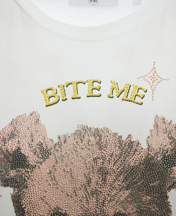 Camiseta estampado strass DE BSB MODELO  055-210033-04 - 21166