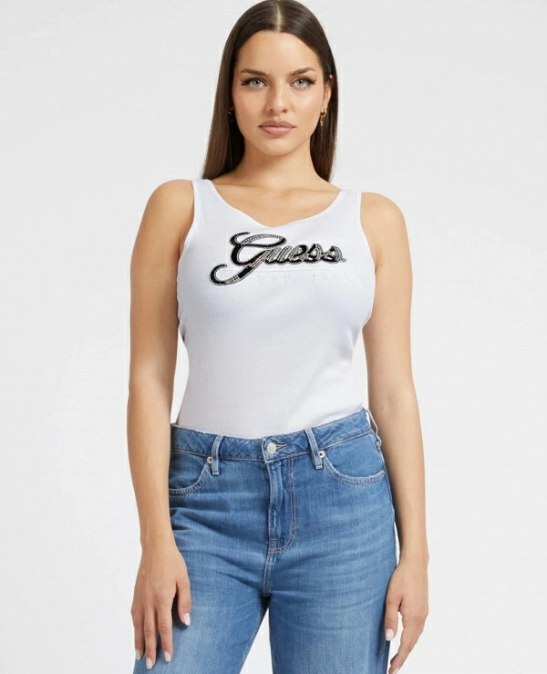 CAMISETA LOGO TIRANTES GUESS W3YP10 K1814