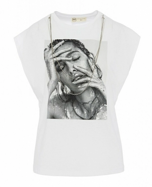 CAMISETA sin mangas estampado cadena BSB MODELO 153-210011