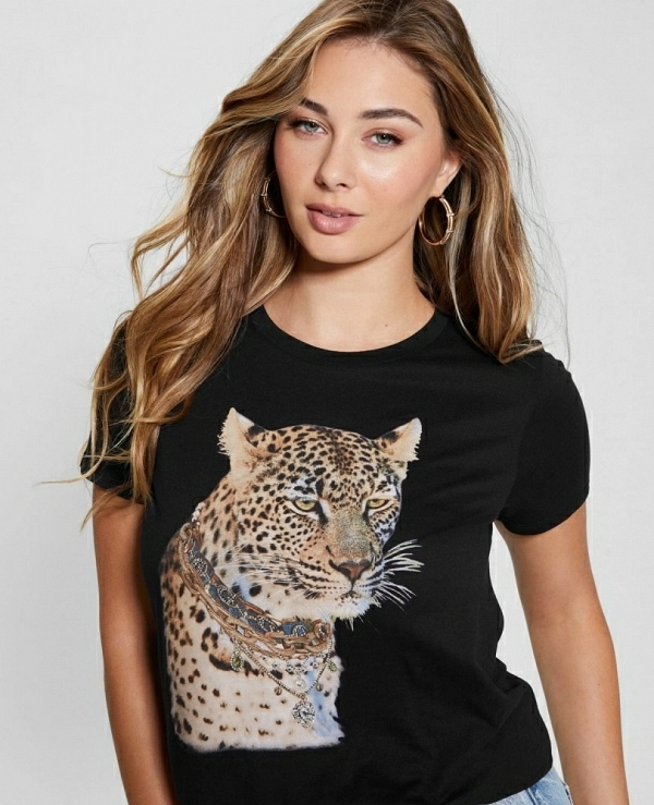 CAMISETA V-24 W4RI12K95NI LEOPARDO GUESS