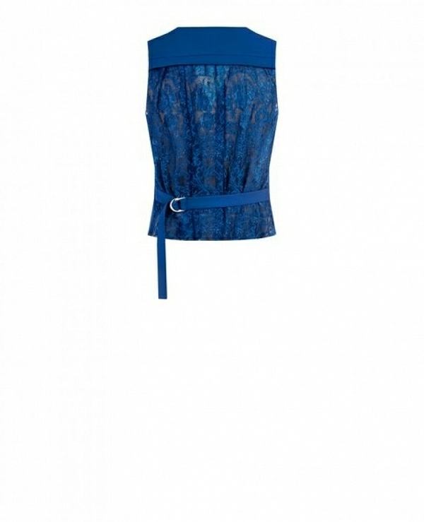 CHALECO CON ESPALDA EN OTRO TEJIDO