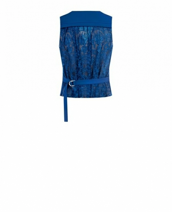 CHALECO CON ESPALDA EN OTRO TEJIDO - 21514