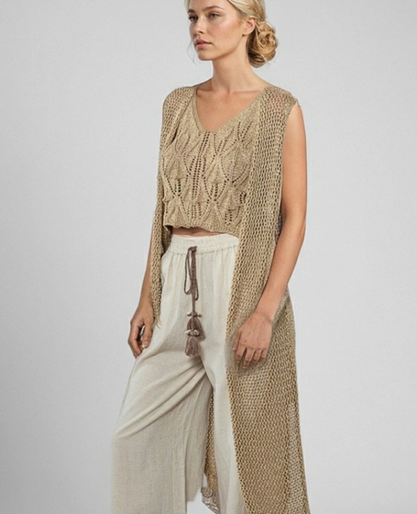 CHALECO LARGO PERFORADO DE GOA GOA MODELO 15103200