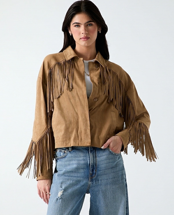 Chaqueta corta con flecos DE GUESS W6GL45W2466 - 21297