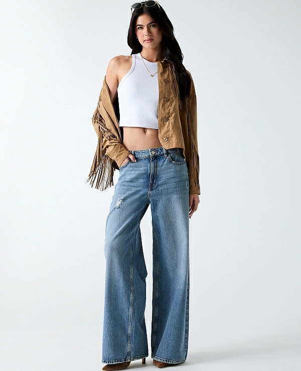 Chaqueta corta con flecos DE GUESS W6GL45W2466 - 21300