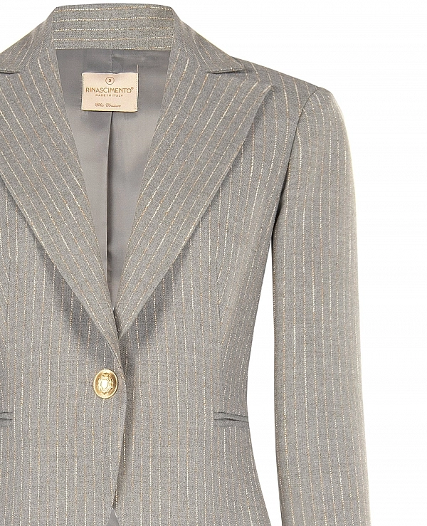 CHAQUETA DE BOTONADURA SENCILLA GRIS DE RINASCIMENTO MODELO CFC0130432003 - 22336