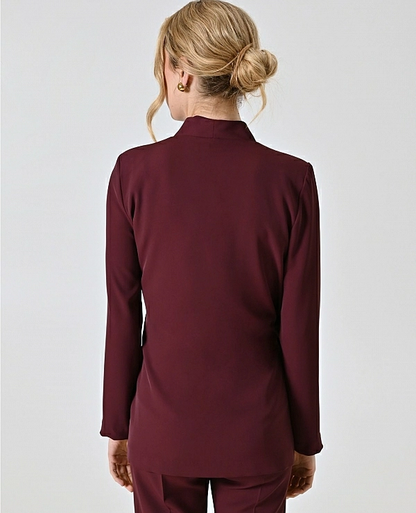 Chaqueta en cady nude con lazo
