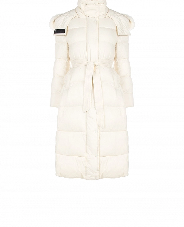 Chaqueta larga de plumas con capucha y piel sint�tica extra�ble.DE RINASCIMENTO CFC0127042003 - 22313