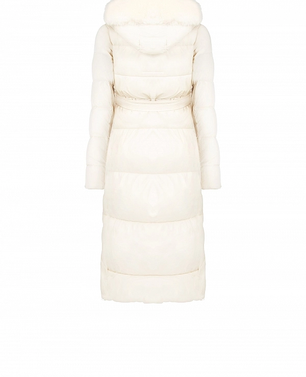 Chaqueta larga de plumas con capucha y piel sint�tica extra�ble.DE RINASCIMENTO CFC0127042003 - 22314