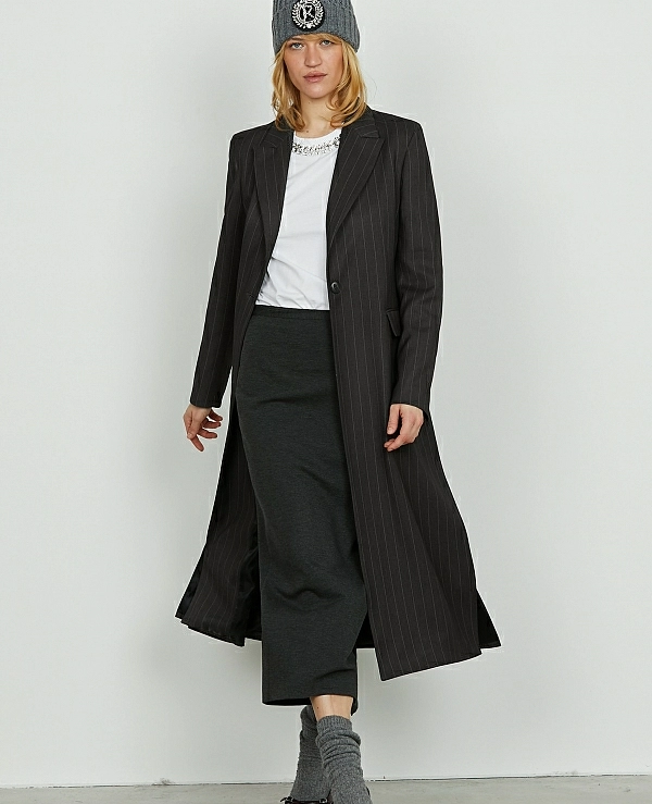 Chaqueta PEPPER de RELISH  manga larga con 1 botn y solapas de raya diplomtica - 20434