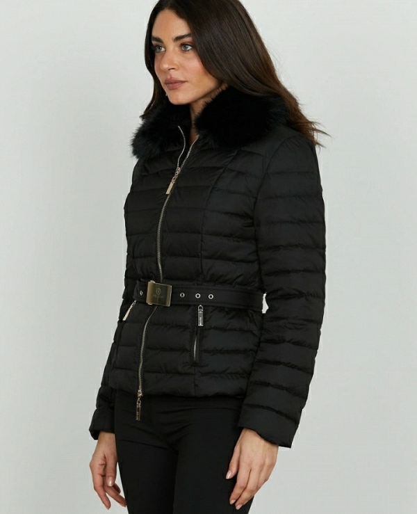 Chaqueta RELISH de plumas GYALAR con mangas abullonadas y cuello de piel sinttica