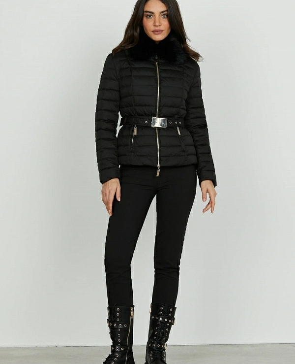 Chaqueta RELISH de plumas GYALAR con mangas abullonadas y cuello de piel sinttica - 20555