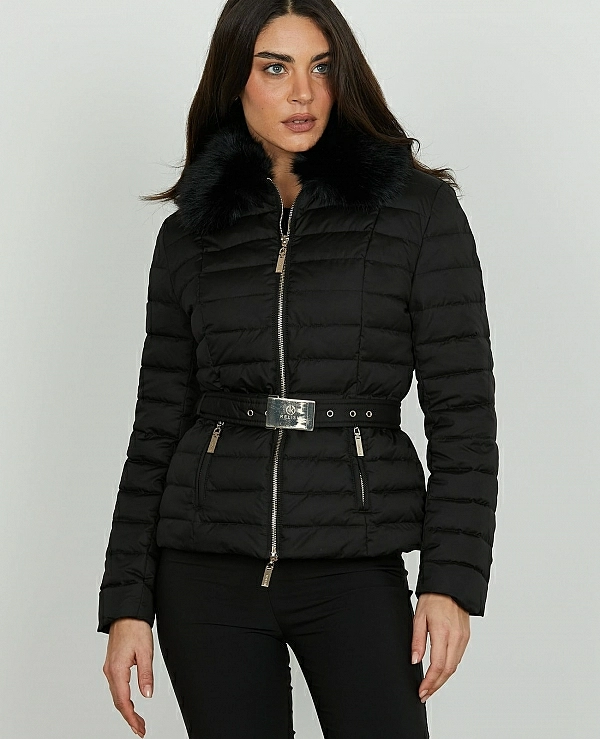 Chaqueta RELISH de plumas GYALAR con mangas abullonadas y cuello de piel sinttica - 20558